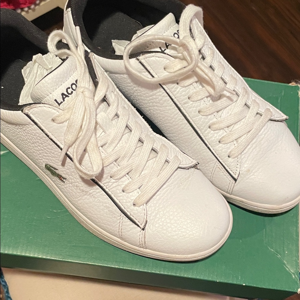 Lacoste Women's White and Black Sneakers